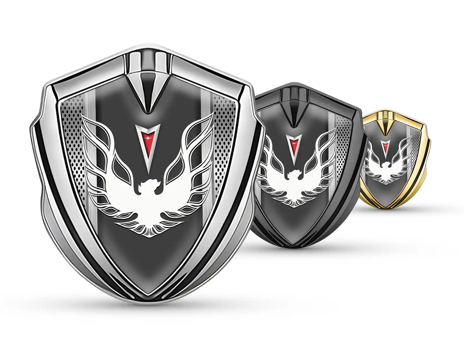 Pontiac Car Badges Luxury Finish Alloy Metal Design